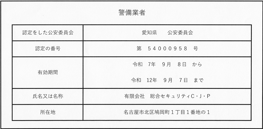 警備業者